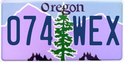 OR license plate 074WEX