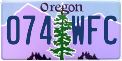 OR license plate 074WFC