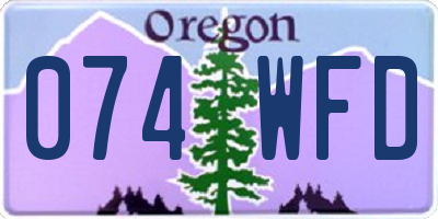 OR license plate 074WFD