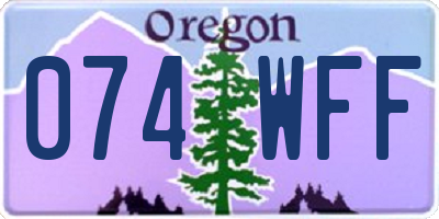 OR license plate 074WFF