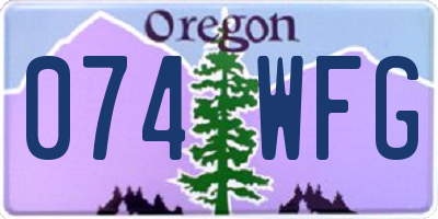 OR license plate 074WFG