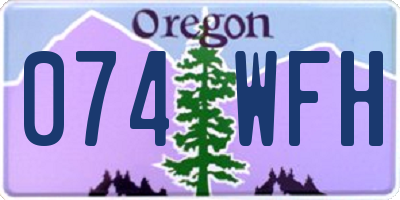 OR license plate 074WFH