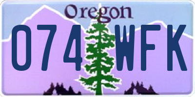 OR license plate 074WFK