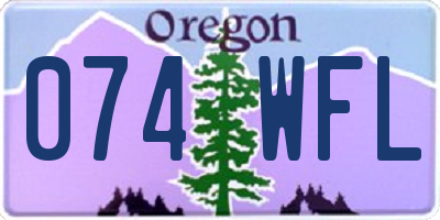 OR license plate 074WFL