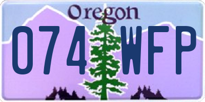 OR license plate 074WFP