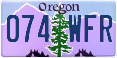 OR license plate 074WFR