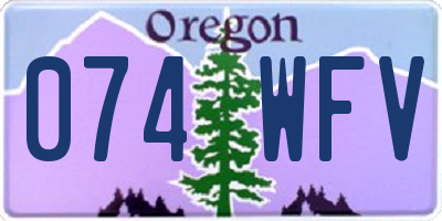 OR license plate 074WFV