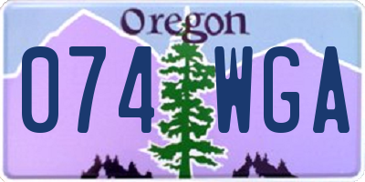 OR license plate 074WGA