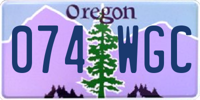 OR license plate 074WGC