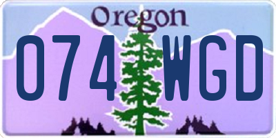 OR license plate 074WGD