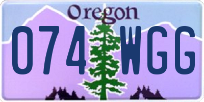 OR license plate 074WGG