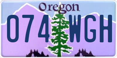 OR license plate 074WGH