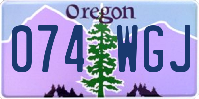 OR license plate 074WGJ