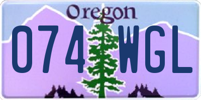 OR license plate 074WGL
