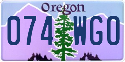 OR license plate 074WGO