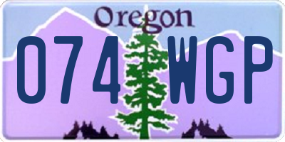 OR license plate 074WGP