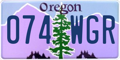 OR license plate 074WGR