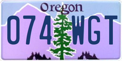 OR license plate 074WGT