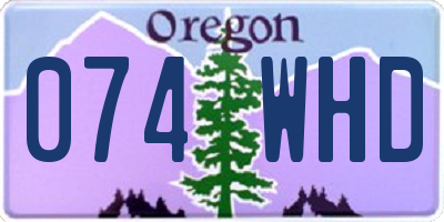 OR license plate 074WHD