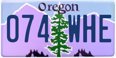 OR license plate 074WHE