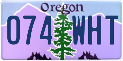 OR license plate 074WHT