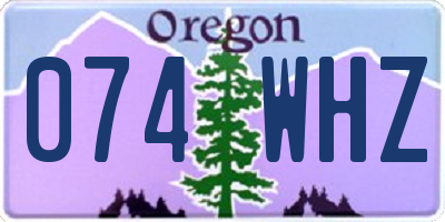 OR license plate 074WHZ