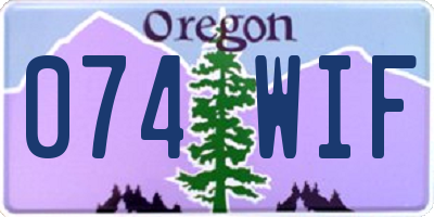 OR license plate 074WIF