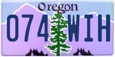 OR license plate 074WIH