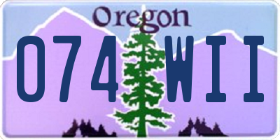 OR license plate 074WII