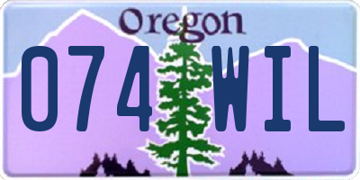 OR license plate 074WIL