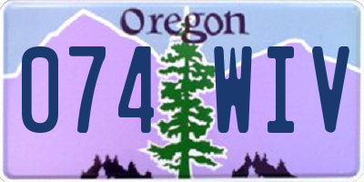 OR license plate 074WIV