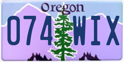 OR license plate 074WIX
