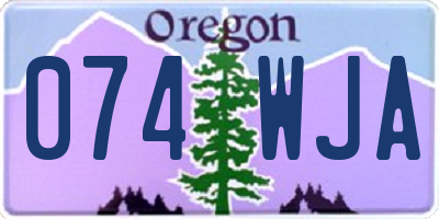 OR license plate 074WJA