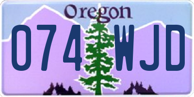 OR license plate 074WJD