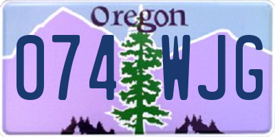 OR license plate 074WJG