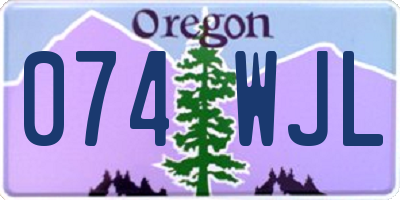 OR license plate 074WJL