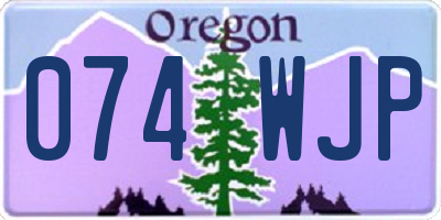 OR license plate 074WJP