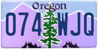 OR license plate 074WJQ