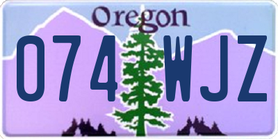 OR license plate 074WJZ