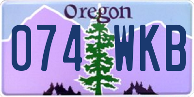 OR license plate 074WKB