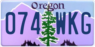 OR license plate 074WKG