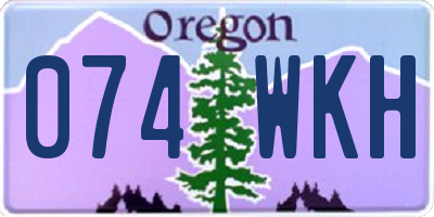 OR license plate 074WKH