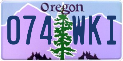 OR license plate 074WKI