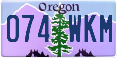 OR license plate 074WKM