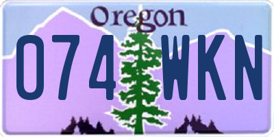 OR license plate 074WKN