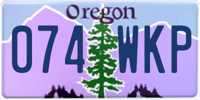 OR license plate 074WKP