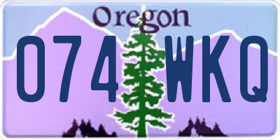 OR license plate 074WKQ
