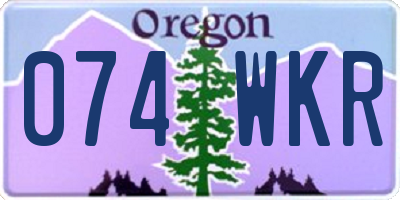 OR license plate 074WKR