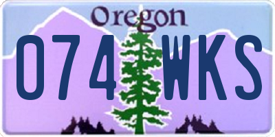 OR license plate 074WKS