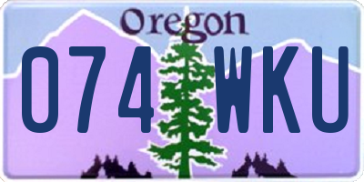OR license plate 074WKU